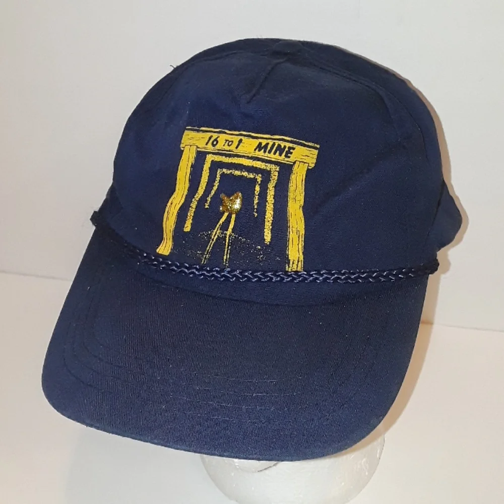 c UNIQUE CALIFORNIA 16-1 GOLD NUGGET GOLD MINE HAT